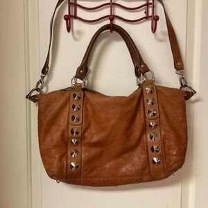 Beautiful Be & D Soft Leather Studded Handbag/Crossbody (serial #  30486)